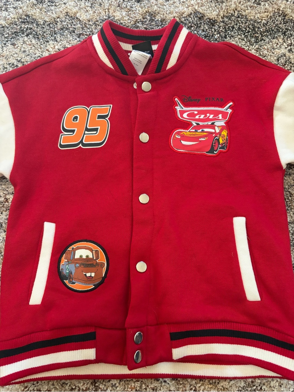 Disney Cars Red Kids Varsity Jacket Top